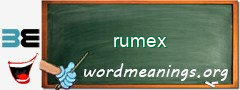 WordMeaning blackboard for rumex